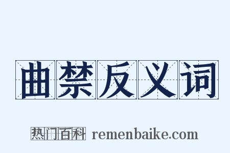 曲禁反义词是什么意思的图片